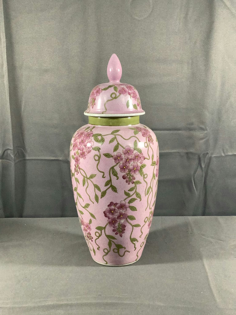 Pink & Green Floral Ginger Jars - image 2 of 6