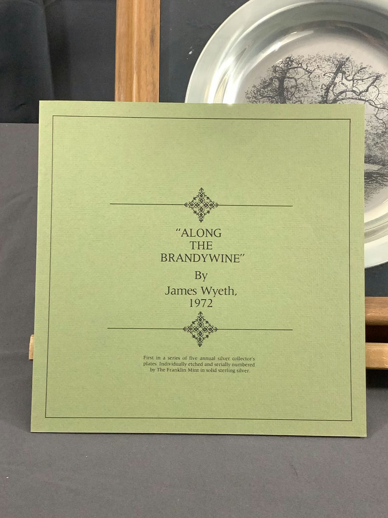 Franklin Mint / Wyeth "Along the Brandywine" 1972 Sterling Collector Plate - image 2 of 6