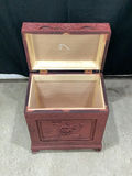 Red Carved Wood Chest - thumbnail 2 of 8