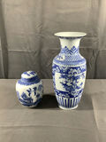Asian Decorative Blue & White Ceramics - thumbnail 9 of 13