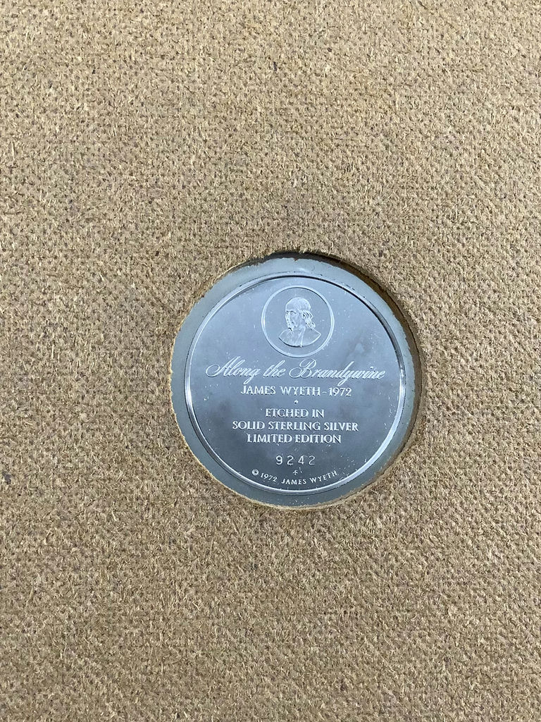 Franklin Mint / Wyeth "Along the Brandywine" 1972 Sterling Collector Plate - image 6 of 6