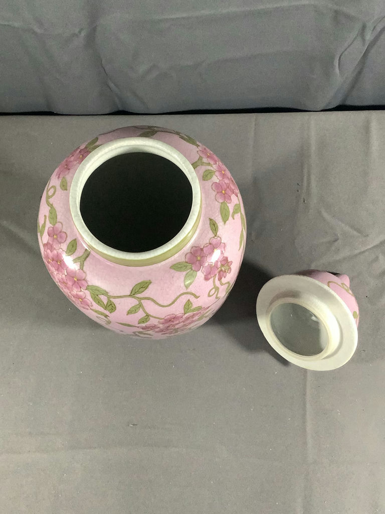 Pink & Green Floral Ginger Jars - image 4 of 6