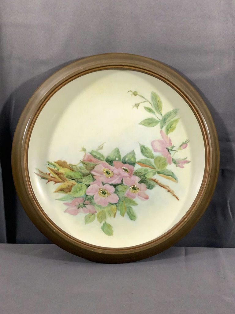 Vintage Framed Hand-Painted Plates - image 2 of 9