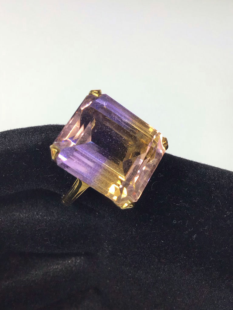 18K Florentine Gold Bracelet & Gemstone Cocktail Ring (27+ dwt) - image 8 of 13