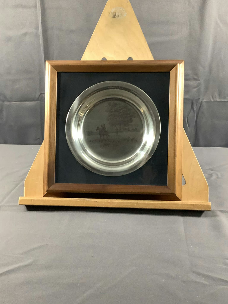 Franklin Mint 1974 / Wyeth "Riding to the Hunt" Sterling Collector Plate - image 1 of 11