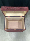 Red Carved Wood Chest - thumbnail 3 of 8