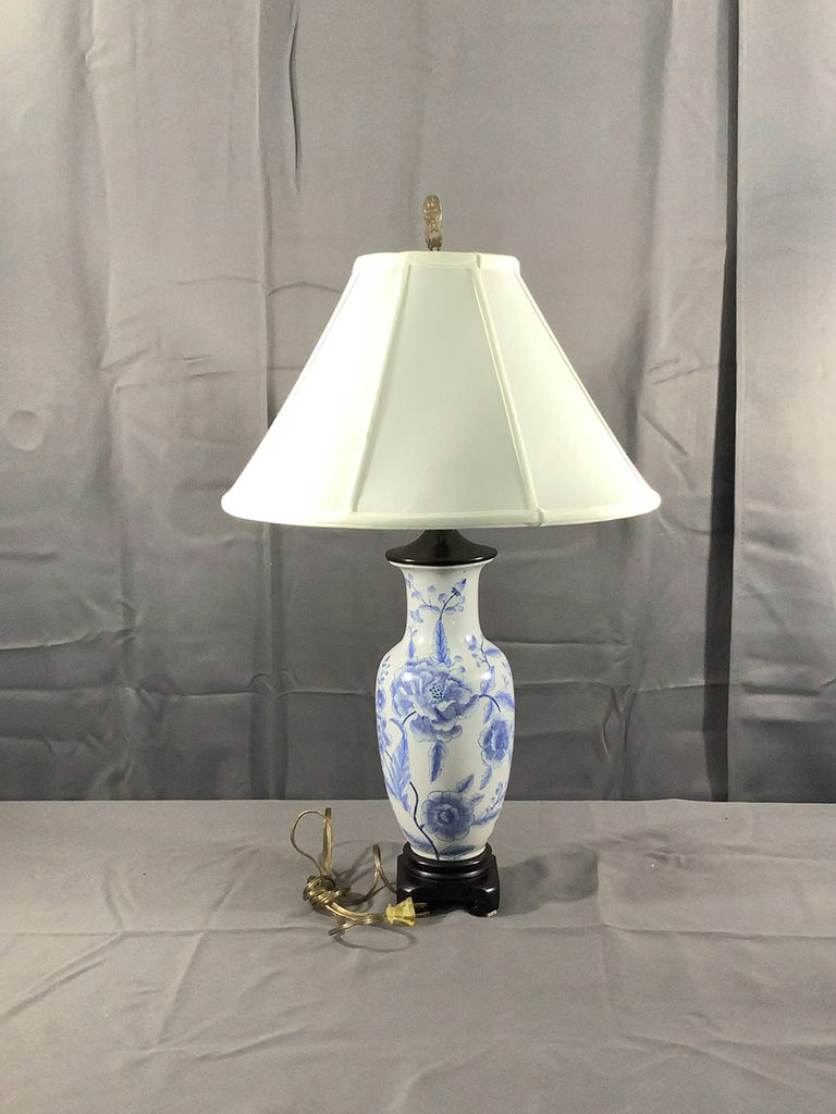 Blue & White Ceramic Lamps - image 8 of 12