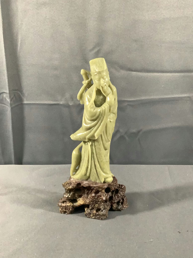 Carved Stone Lu Tung Pin Figurine - image 1 of 10