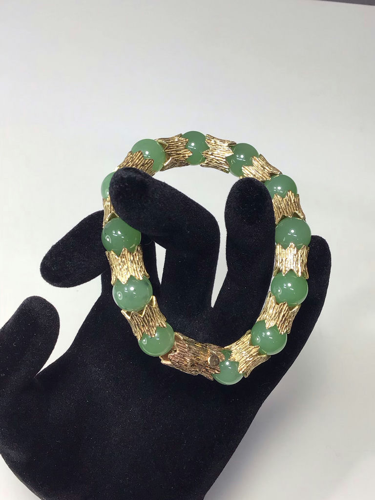 14K Gold & Serpentine Jewelry - image 5 of 16