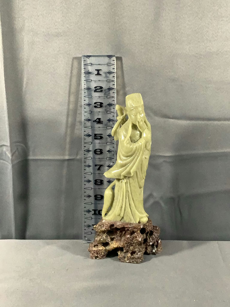 Carved Stone Lu Tung Pin Figurine - image 9 of 10