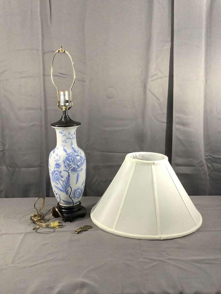 Blue & White Ceramic Lamps - image 11 of 12