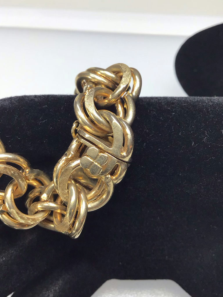 Vintage Yellow Gold 18K Sputnik on 14K Bracelet (18K/12+, 14K/36+ dwt) - image 6 of 8