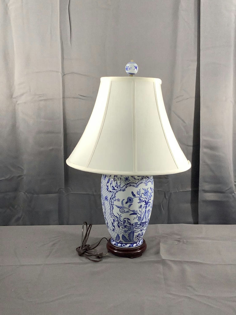 Blue & White Ceramic Lamps - image 2 of 12