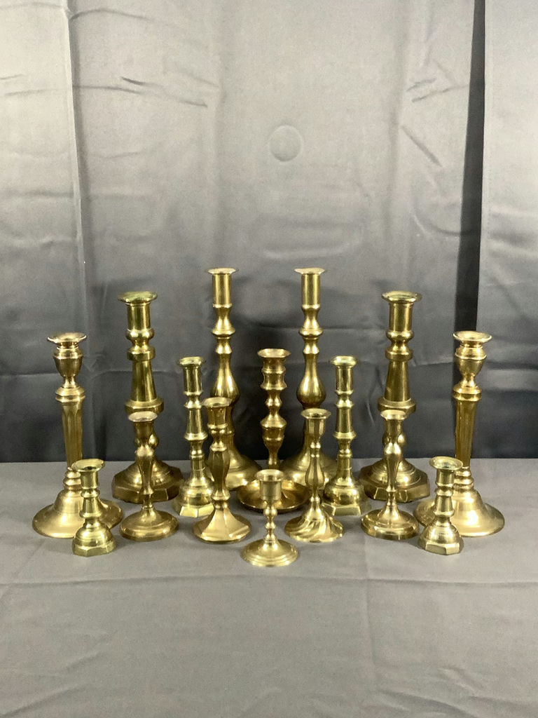 Brass Candleholders - image 1 of 6