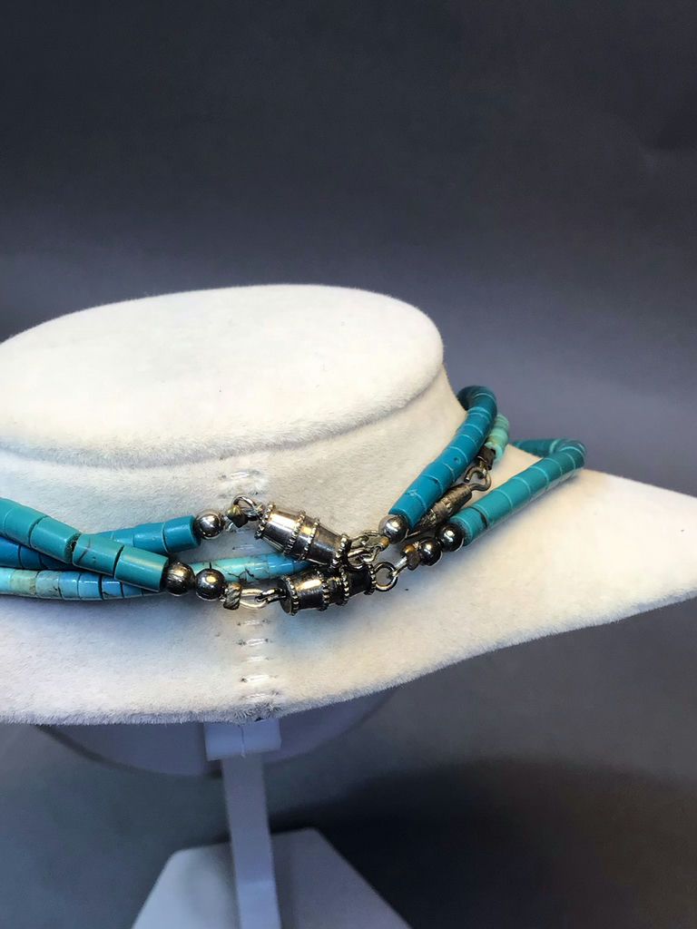 Turquoise Stone & Silver Jewelry (3+dwt) - image 7 of 12
