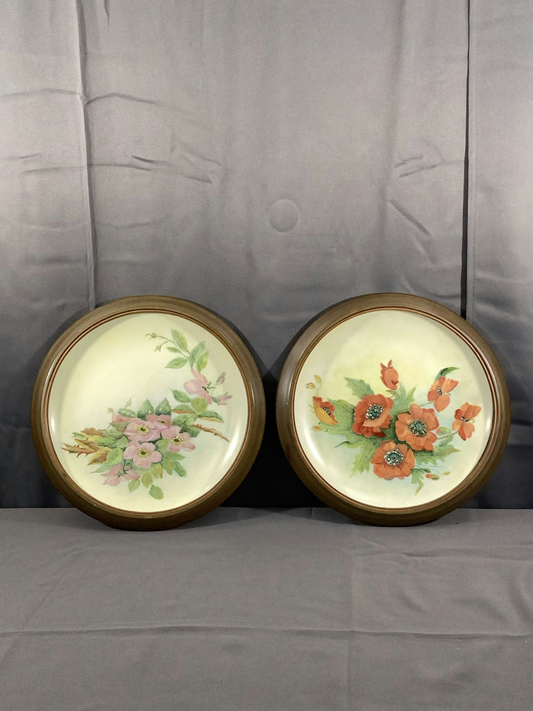 Vintage Framed Hand-Painted Plates - image 1 of 9