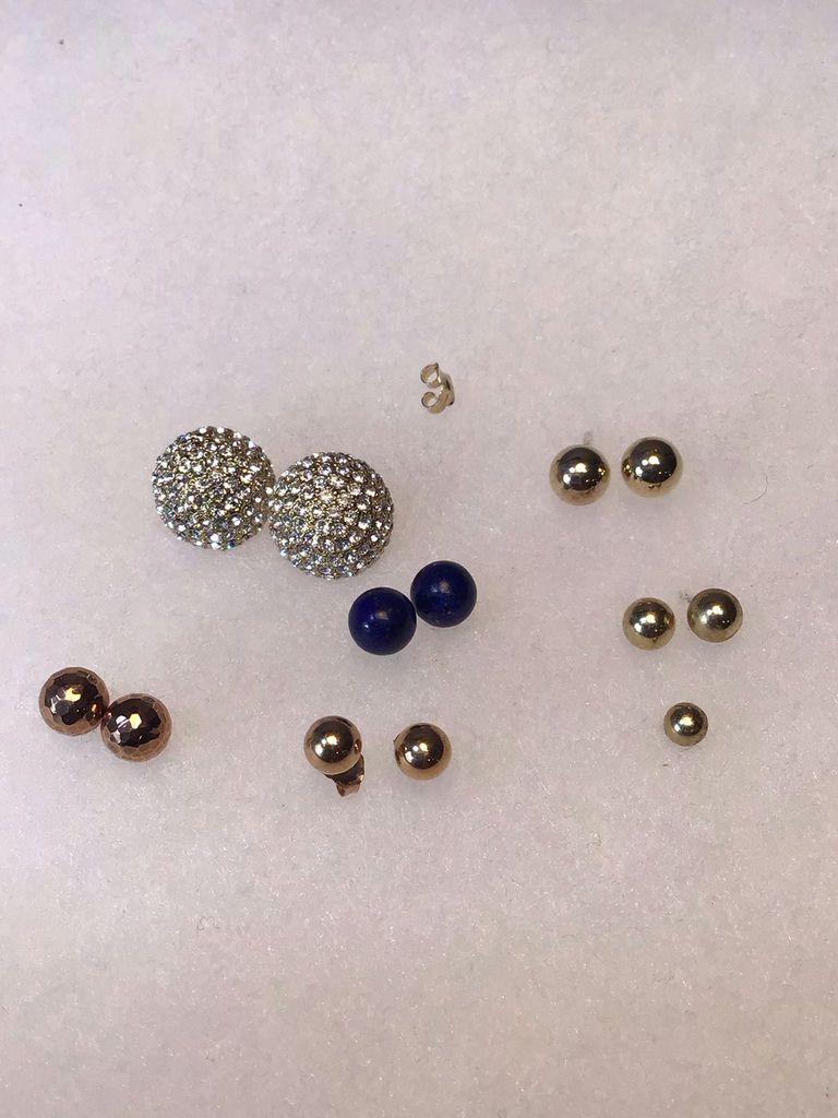 14K Gold Stud Earrings - image 1 of 7