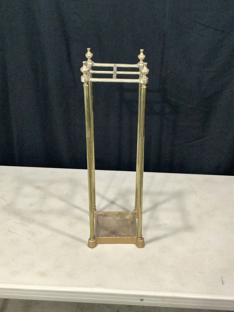 Brass Umbrella Stand & Hand Carved Wood Canes - image 3 of 8