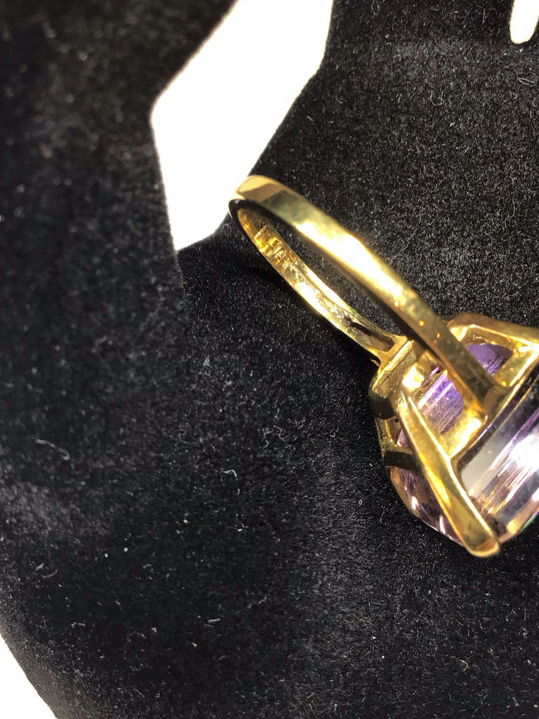 18K Florentine Gold Bracelet & Gemstone Cocktail Ring (27+ dwt) - image 12 of 13