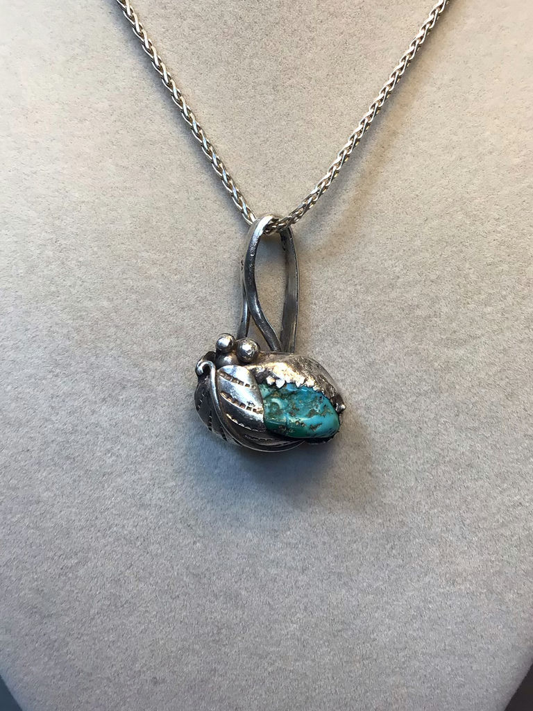 Turquoise Stone & Silver Jewelry (3+dwt) - image 2 of 12