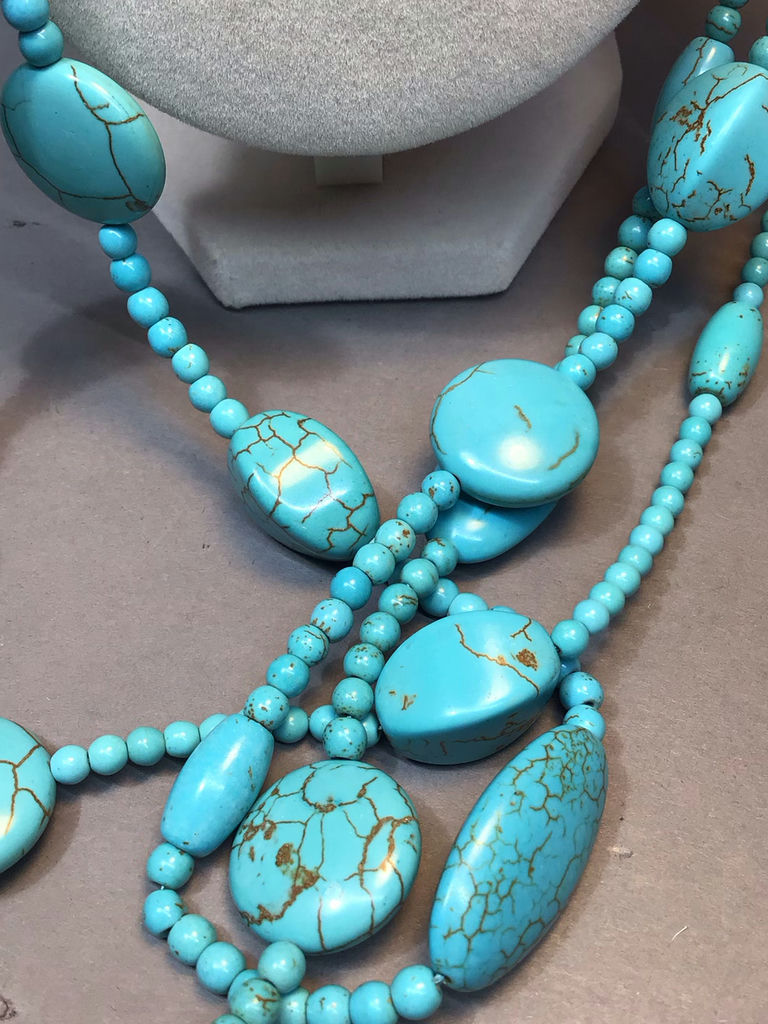 Turquoise Stone & Silver Jewelry (3+dwt) - image 9 of 12