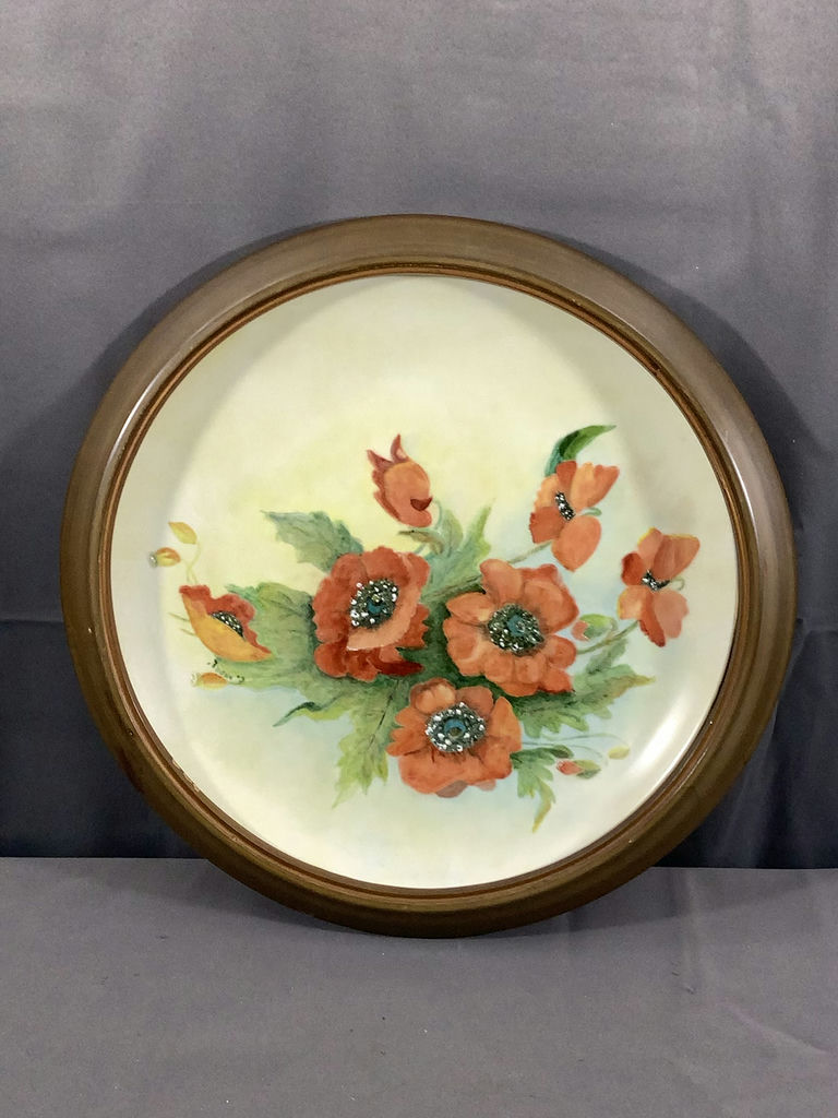 Vintage Framed Hand-Painted Plates - image 6 of 9