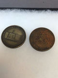 Men's Cufflinks, Tie Tacks, Brass Centennial Medallions - thumbnail 10 of 11