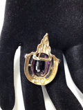 14K Gold & Amethyst Statement Jewelry - thumbnail 3 of 12