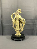 Hand Carved Resin Geisha Figurine - thumbnail 3 of 7
