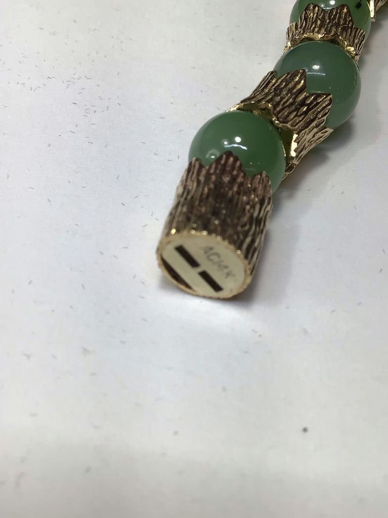14K Gold & Serpentine Jewelry - image 8 of 16
