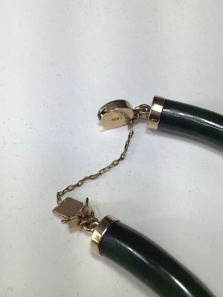 14K Gold & Serpentine Jewelry - image 12 of 16