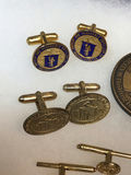 Men's Cufflinks, Tie Tacks, Brass Centennial Medallions - thumbnail 2 of 11