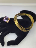 18K Florentine Gold Bracelet & Gemstone Cocktail Ring (27+ dwt) - thumbnail 1 of 13
