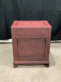 Red Carved Wood Chest - thumbnail 6 of 8
