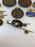 Men's Cufflinks, Tie Tacks, Brass Centennial Medallions - thumbnail 7 of 11