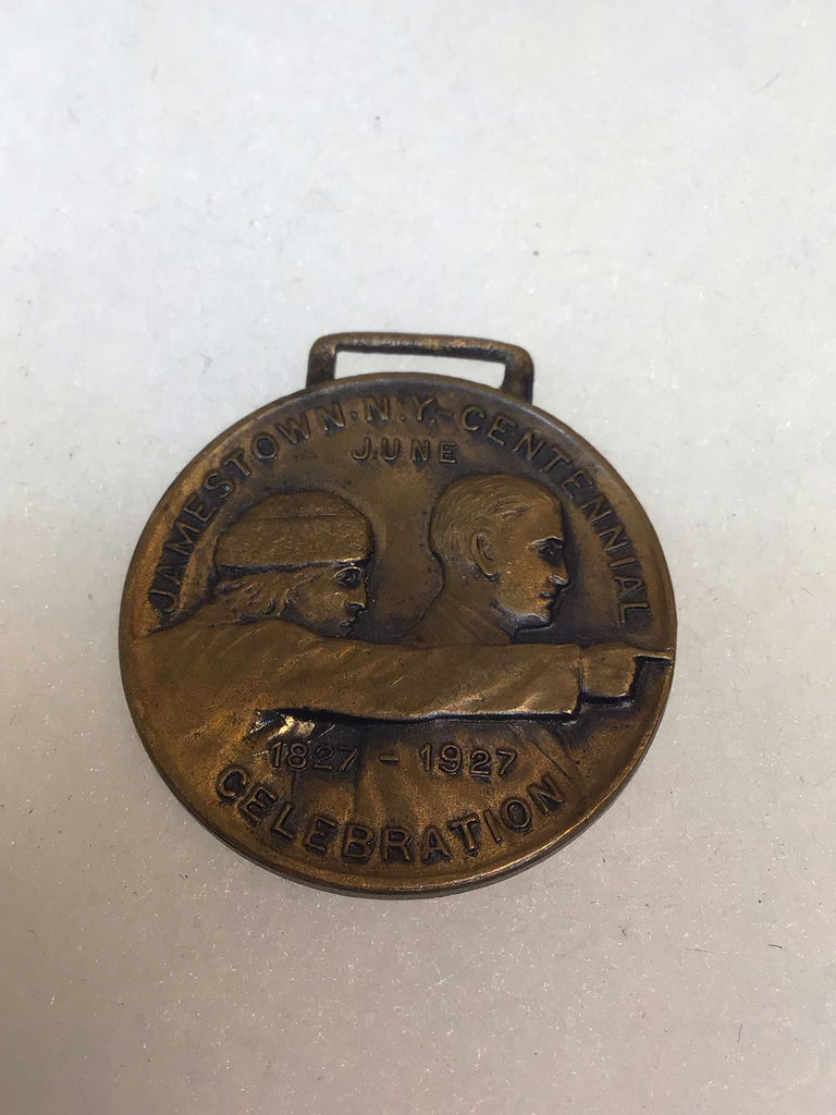 Men's Cufflinks, Tie Tacks, Brass Centennial Medallions - image 8 of 11