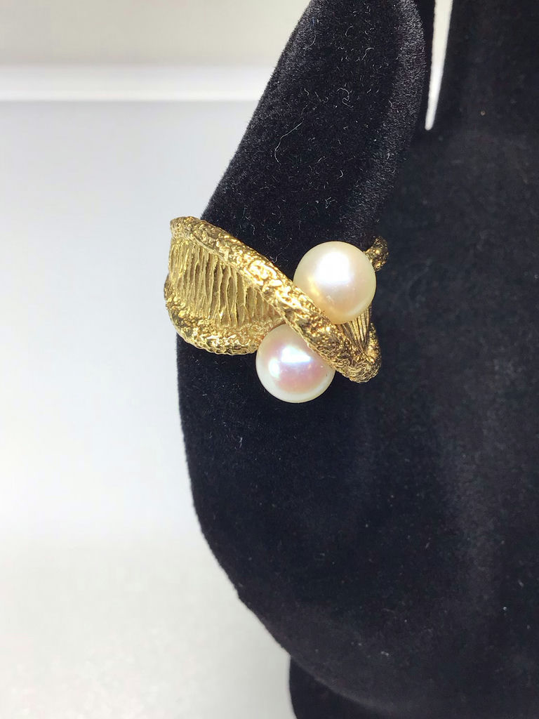 Vintage 18K Yellow Gold & Pearls Jewelry (15+ dwt) - image 2 of 9