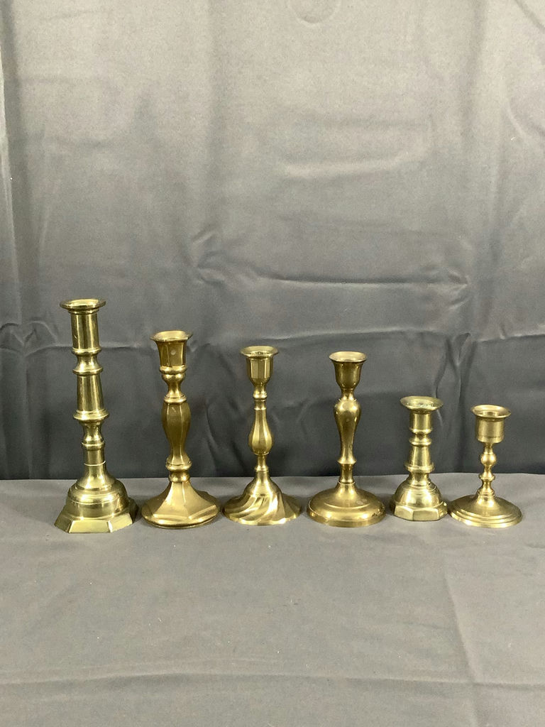 Brass Candleholders - image 4 of 6