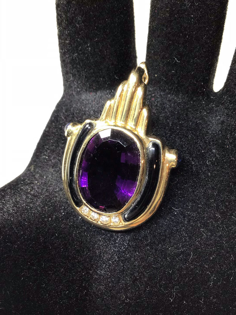 14K Gold & Amethyst Statement Jewelry - image 2 of 12