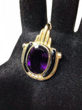 14K Gold & Amethyst Statement Jewelry - thumbnail 2 of 12