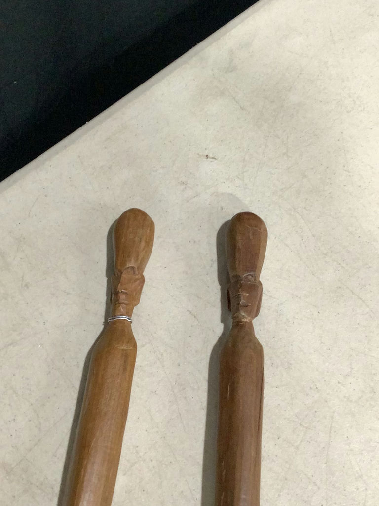 Brass Umbrella Stand & Hand Carved Wood Canes - image 6 of 8