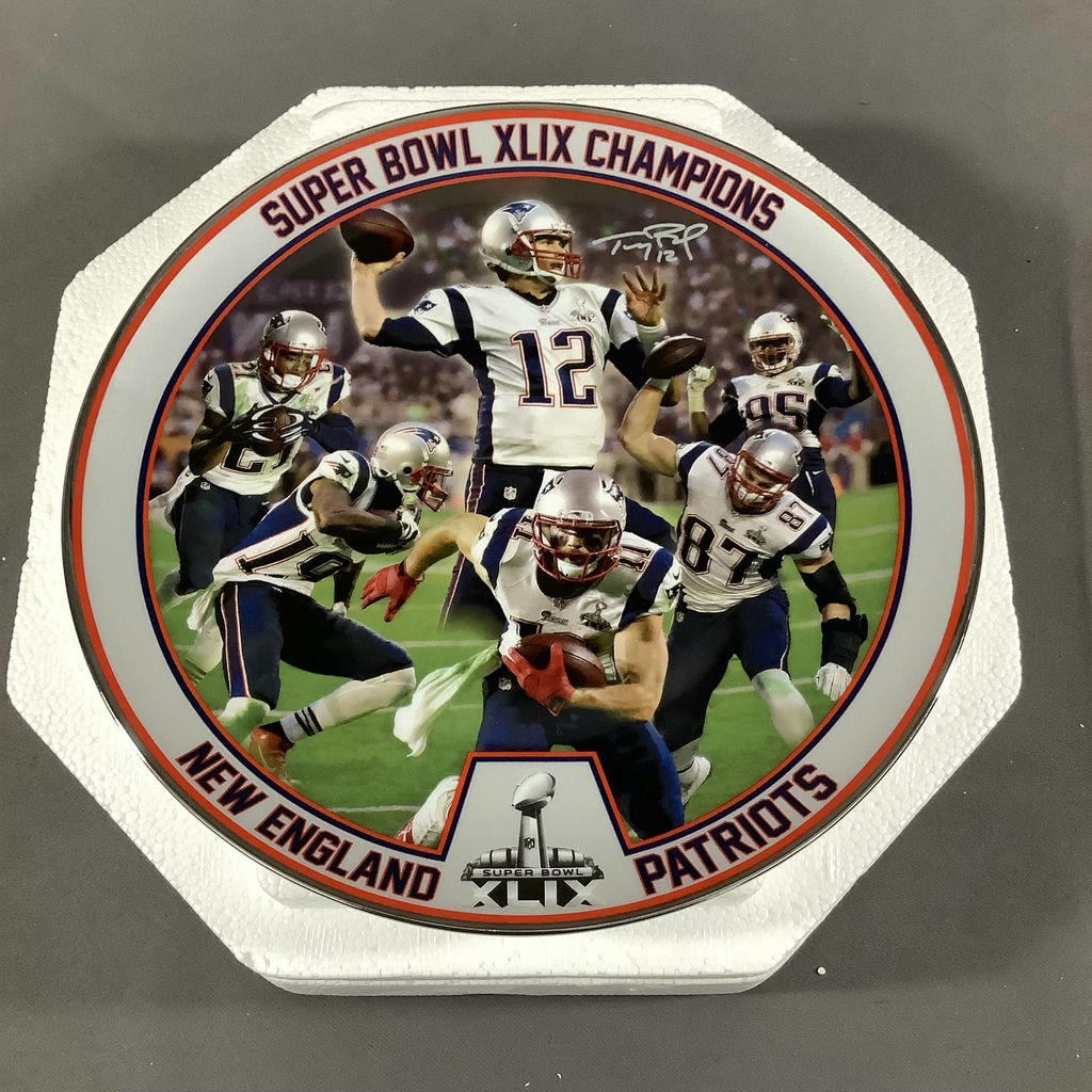 Danbury Mint- Patriots Super Bowl Plates - image 7 of 10