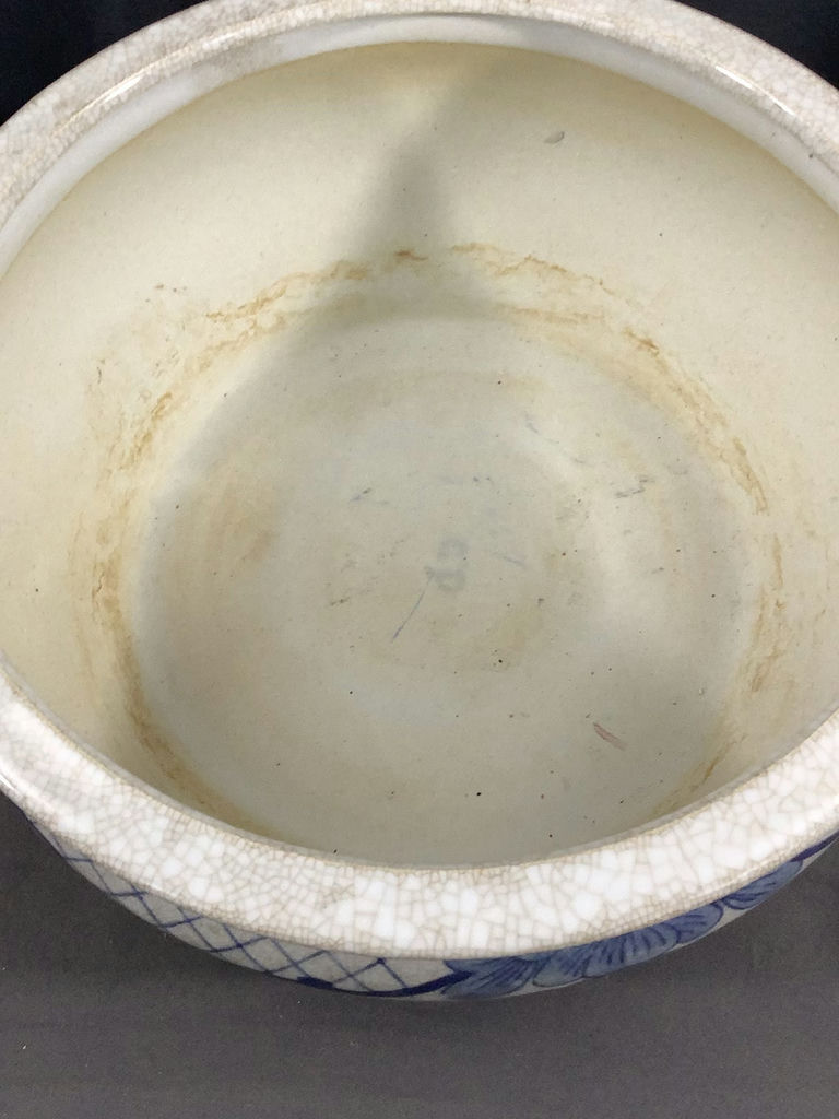 Blue & White Ceramic Planters And Jar - image 11 of 12