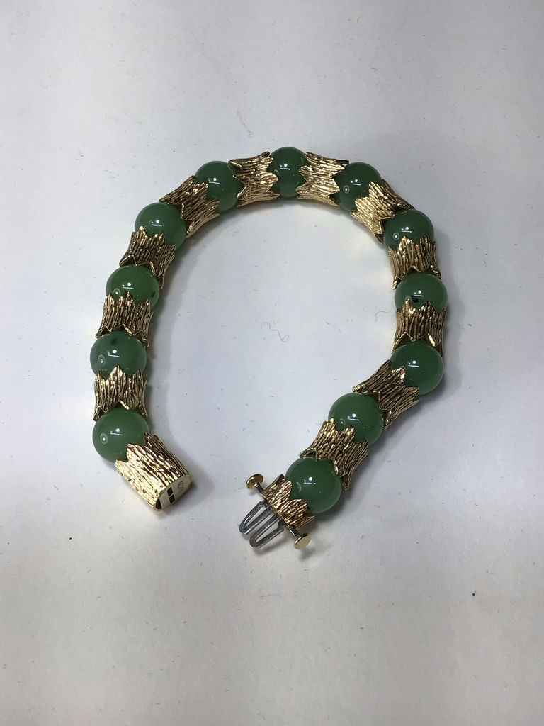 14K Gold & Serpentine Jewelry - image 6 of 16