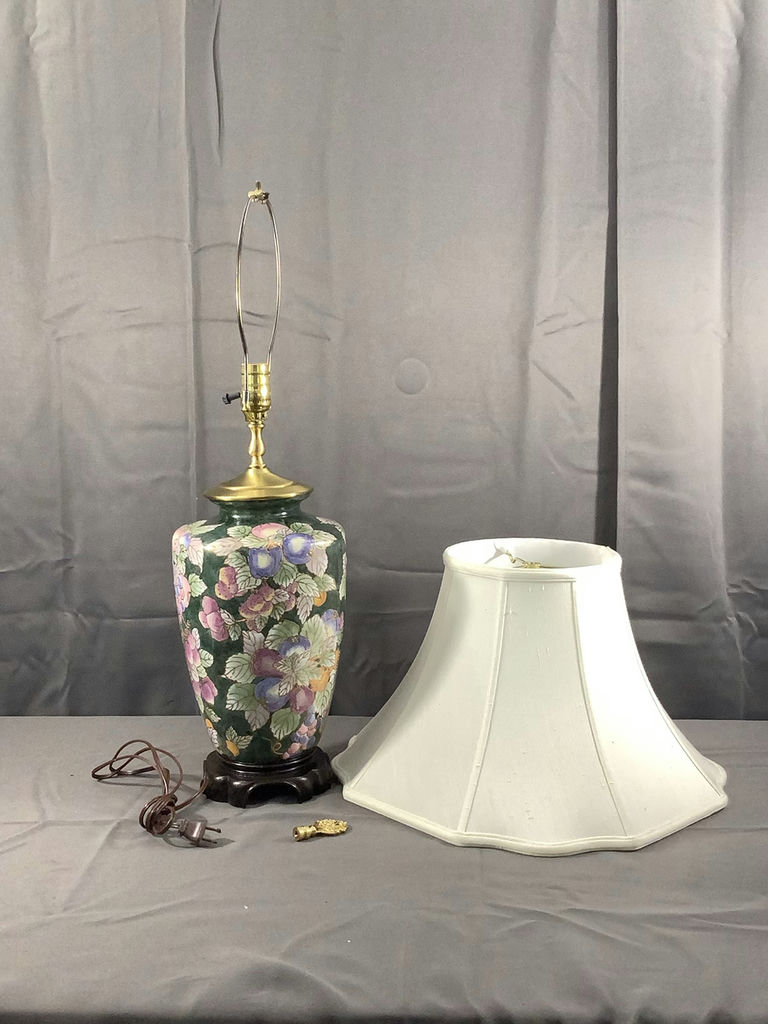 Green Ceramic Lamp And Vase - image 3 of 10