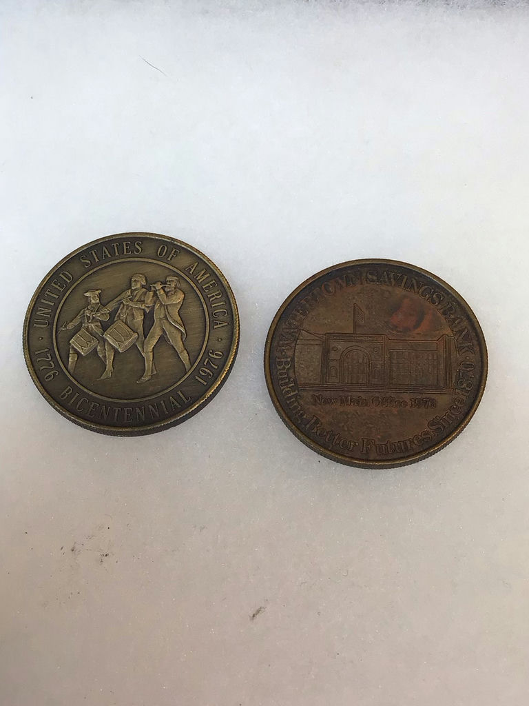 Men's Cufflinks, Tie Tacks, Brass Centennial Medallions - image 11 of 11