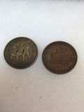 Men's Cufflinks, Tie Tacks, Brass Centennial Medallions - thumbnail 11 of 11