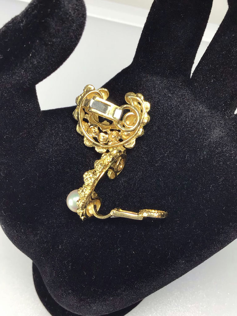 Vintage 18K Yellow Gold & Pearls Jewelry (15+ dwt) - image 8 of 9
