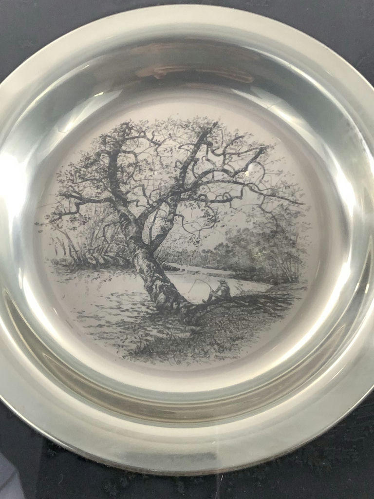 Franklin Mint / Wyeth "Along the Brandywine" 1972 Sterling Collector Plate - image 5 of 6