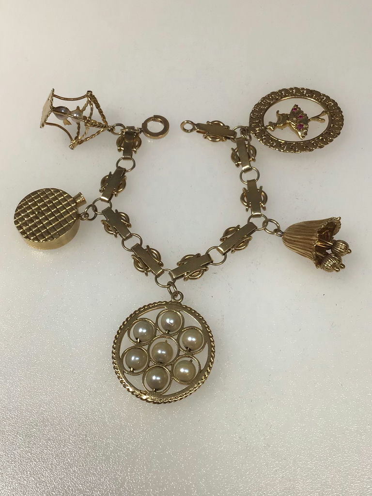 Vintage 14K Chunky Charm Bracelet (37+dwt) - image 13 of 15